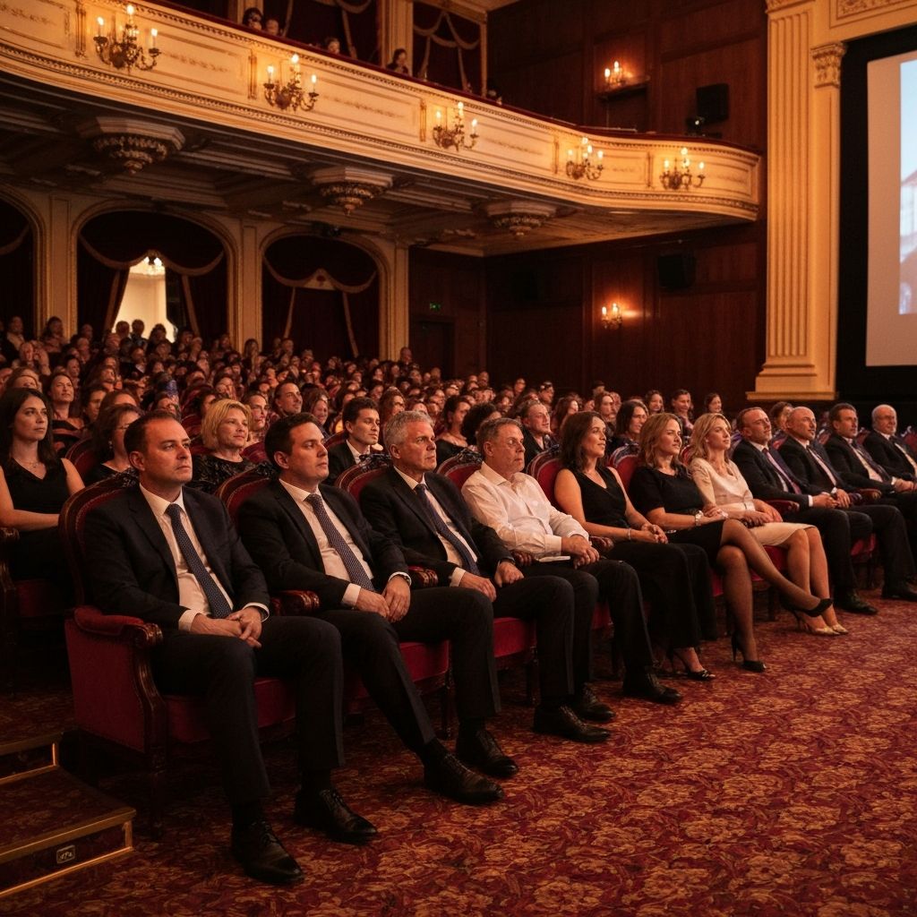 Captivated audience during an exclusive film premiere
